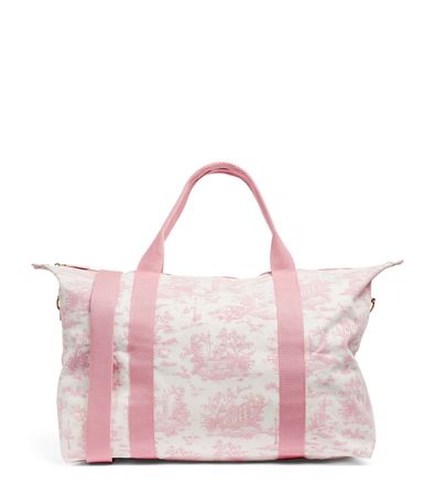 Harrods Pink Toile Foldable Overnight Bag | Harrods DE