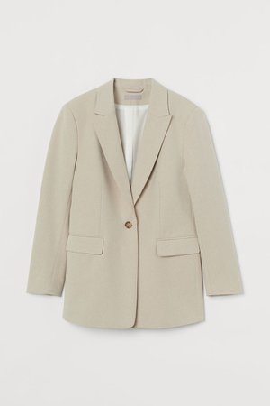Single-breasted jacket - Light beige - Ladies | H&M GB