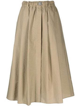 Brunello Cucinelli belted-waist Pleated Skirt