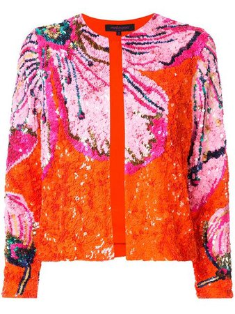 MANISH ARORA Floral Pattern Sequin Jacket - Farfetch