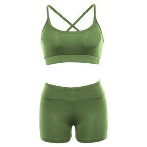 Sports Suit Women Running Gym Fitness Clothing Green And Pink Bra + Sh – Get Your Leggings Now