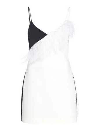 Half black and white sleeveless dress