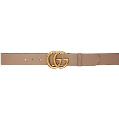 Gucci Pink Leather GG Belt from SSENSE at SHOP.COM