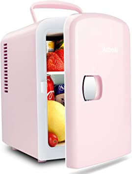 Amazon.com: AstroAI Mini Fridge 4 Liter/6 Can AC/DC Portable Thermoelectric Cooler and Warmer for Skincare, Foods, Medications, Home and Travel (Pink): Automotive