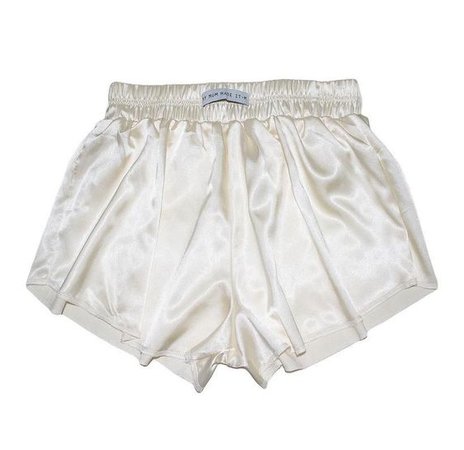 silk white shorts