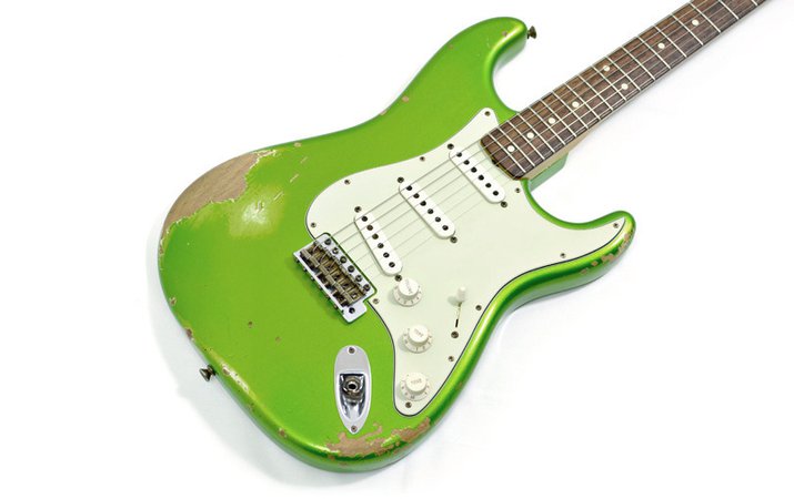 Fender Custom Shop Heavy Relic 62 Strat Lime Green Metallic #R77081
