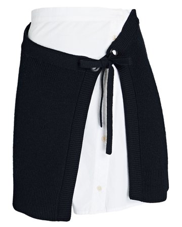 Jonathan Simkhai Lola Layered Tie-Front Mini Skirt | INTERMIX®