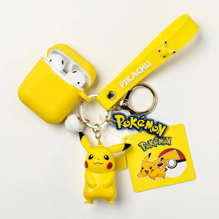 Pikachu Key Ring and Air Pods