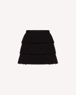 REDValentino Fringes Detail Wool Cashmere Mini Skirt - Mini Skirt for Women | REDValentino E-Store
