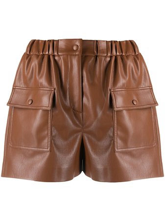 Shop MSGM faux-leather shorts with Express Delivery - FARFETCH