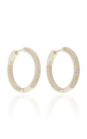 Convertible 14k Gold-Plated Crystal Hoop Earrings By Mounser | Moda Operandi