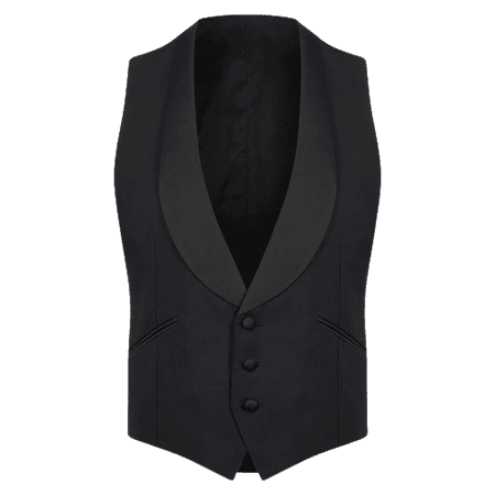 EDWARD SEXTON, BLACK WOOL DRESS VEST