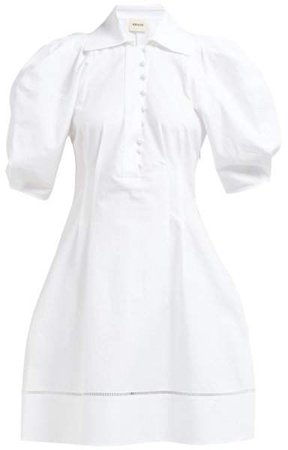 Carline Cotton Poplin Mini Dress - Womens - White