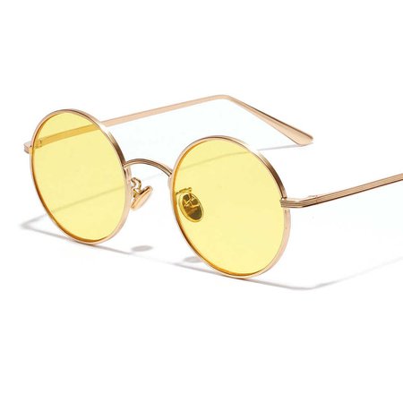 round yellow sunglasses