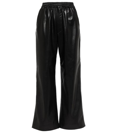 Nanushka - Odessa faux leather wide-leg pants | Mytheresa