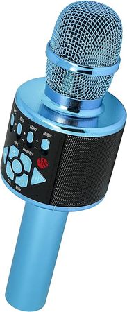 Amazon.com: Mainstream Source® Wireless Bluetooth Karaoke Microphone with LED Lights – Portable Handheld Microphone for Kids & Adults, Gifts & Toys for Girls & Boys (Blue/White) : Musical Instruments