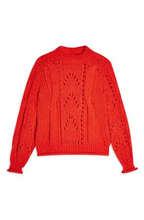 Topshop Shell Sweater orange