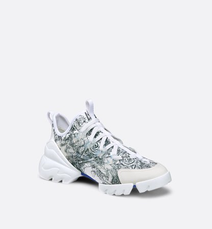 D-Connect Sneaker Blue and White Technical Fabric with Dior Étoile Print | DIOR