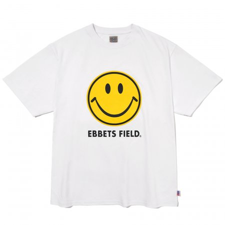ebbets field big smile logo s/s white