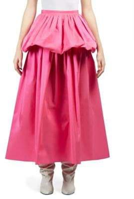 Women's Taffeta Ruffle Maxi Skirt - Bright Pink - Size 40 (6)