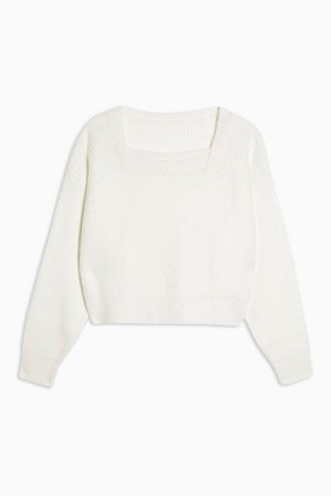 Ivory Super Soft Square Neck Sweater | Topshop