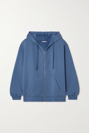 Blue Paige organic cotton-jersey hoodie | Reformation | NET-A-PORTER