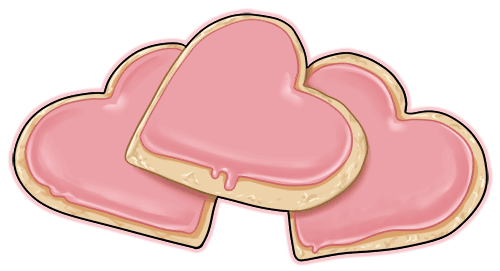 pink heart cookies transparent - Google Search