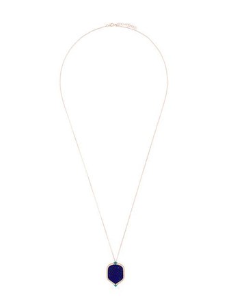 Joëlle Jewellery Lapis and diamond set necklace