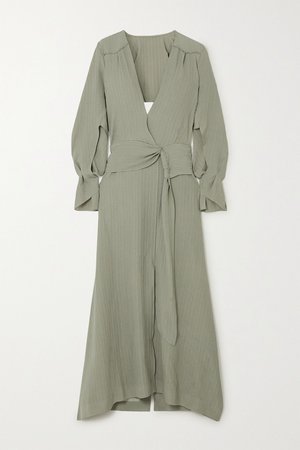 Green Springbrooke cutout silk-jacquard maxi dress | Roland Mouret | NET-A-PORTER