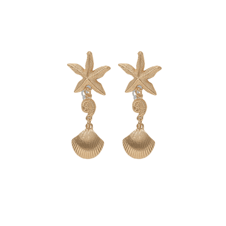 JESSICABUURMAN – SODIK Starfish And Shell Earrings - Pair
