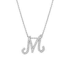 m initial necklace - Google Search