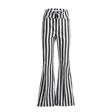 Claire Pant - Black & White Striped Flare Denim | The Sixes | Wolf & Badger