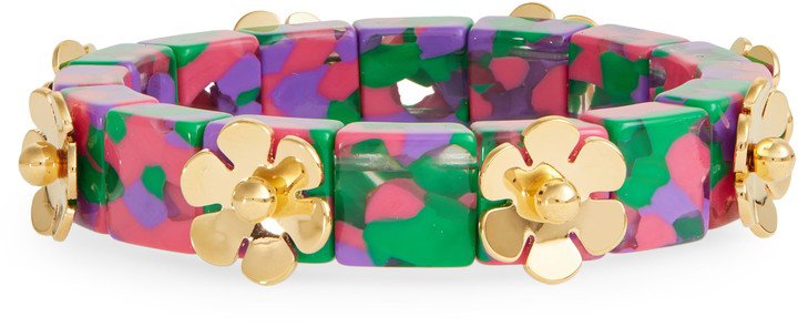 Floral Colorblock Link Bracelet