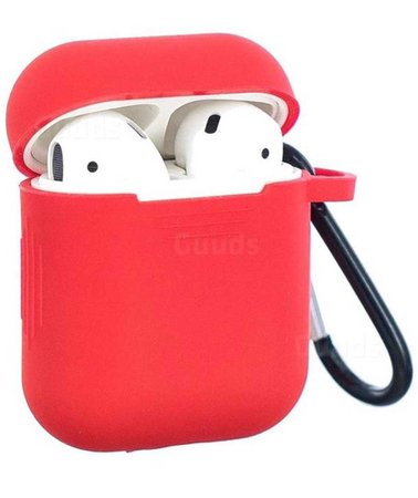 red AirPods
