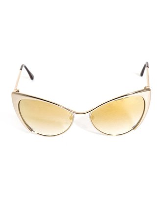 Tom Ford cat eye flash gold sunglasses | Reflective sunglasses, Tom ford sunglasses cat eye, Gold sunglasses