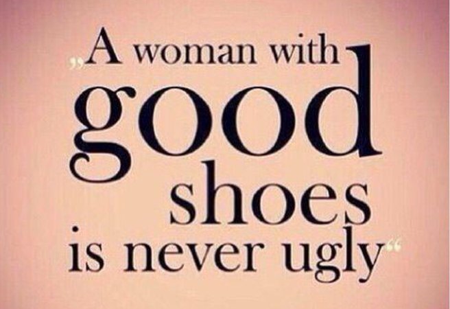 A woman with good shoes