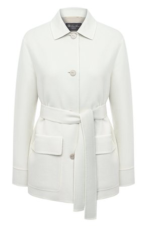 Женское белое кашемировое пальто LORO PIANA — купить за 449500 руб. в интернет-магазине ЦУМ, арт. FAL5421