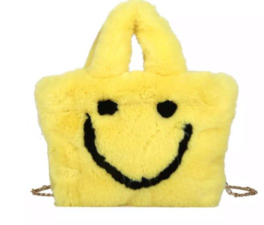 smiley Fluffy Bag