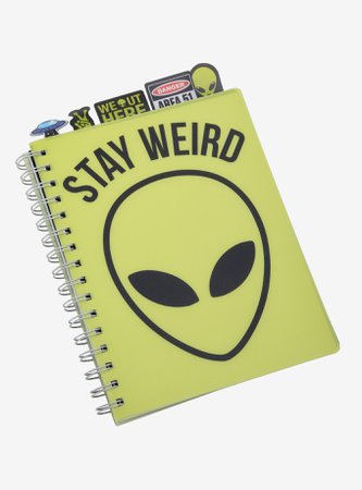 Alien Stay Weird Tabbed Journal