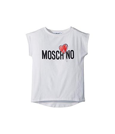 Moschino Kids Short Sleeve Logo Lollipop T-Shirt (Big Kids) at Zappos.com
