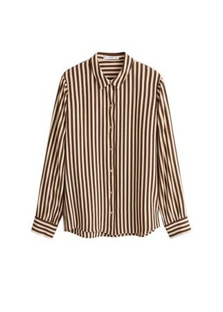 MANGO Bicolor striped shirt