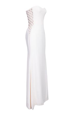 Gianni Versace 1990's White Embellished Side Cutout Gown By Moda Archive X Tab Vintage | Moda Operandi