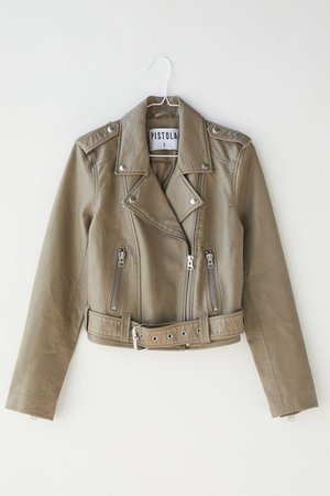 Pistola Tracy Cropped Moto Jacket | Urban Outfitters