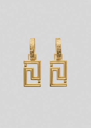 Versace Grecamania Drop Earrings for Women | UK Online Store