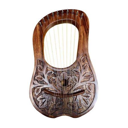 Rosewood Lyre Harp 10 Metal Strings/rosewood Lyre Harp Flower | Etsy Sweden