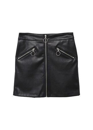 MANGO Decorative zip skirt