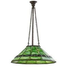 Fine Turtleback tile chandelier - Tiffany studios