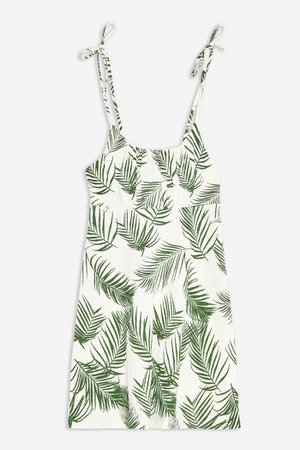 Palm Crinkle Mini Dress | Topshop