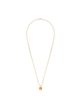 Anais Rheiner 18K gold and orange citrine pendant necklace