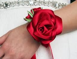 Red Rose Corsage // Red Silk Corsage // Prom Flowers